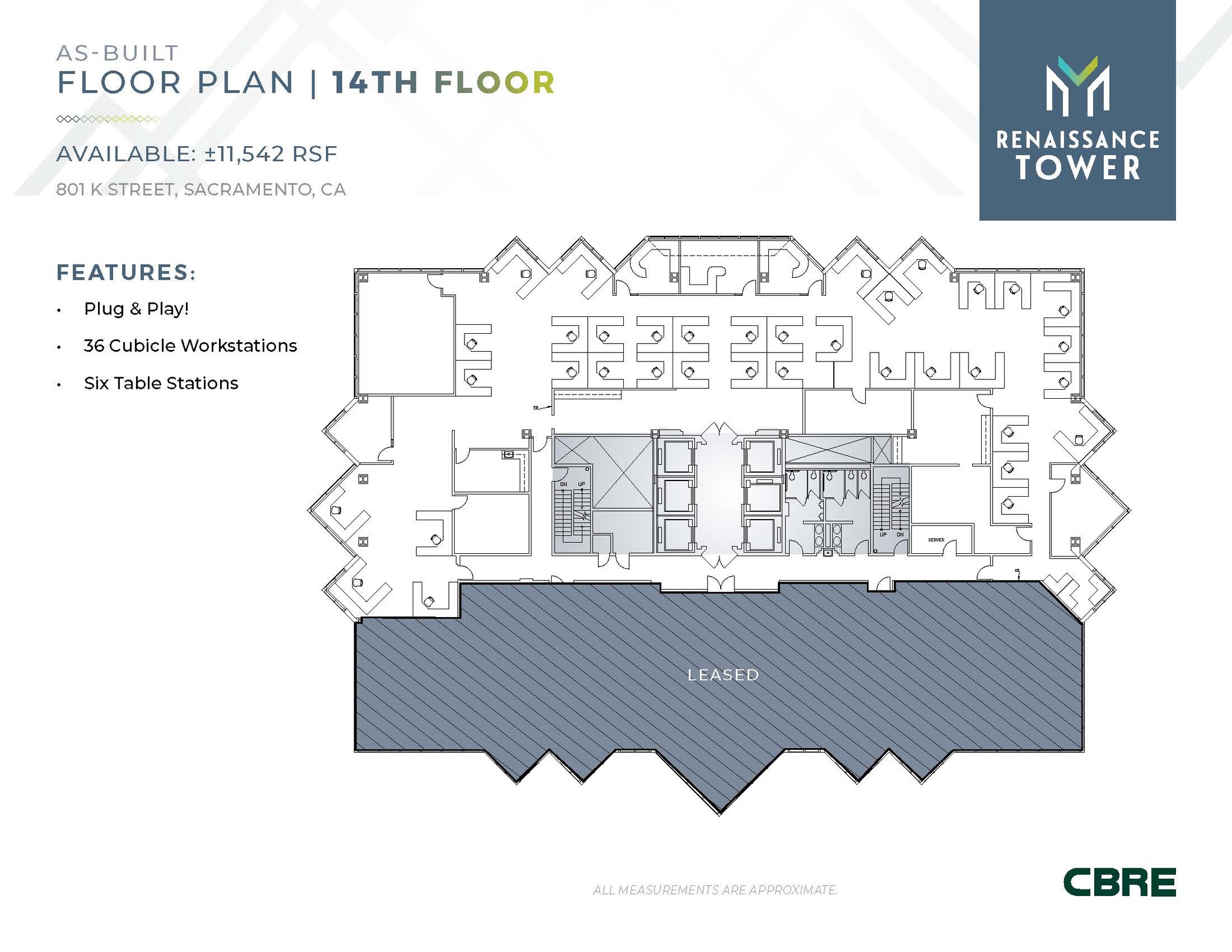 801 K St, Sacramento, CA à louer Plan d’étage- Image 1 de 1
