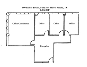 300-900 Parker Sq, Flower Mound, TX à louer Plan d  tage- Image 1 de 8