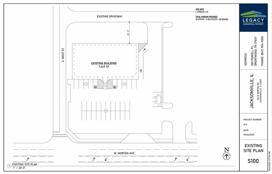 156 W Morton Ave, Jacksonville, IL à louer - Plan de site - Image 2 de 10