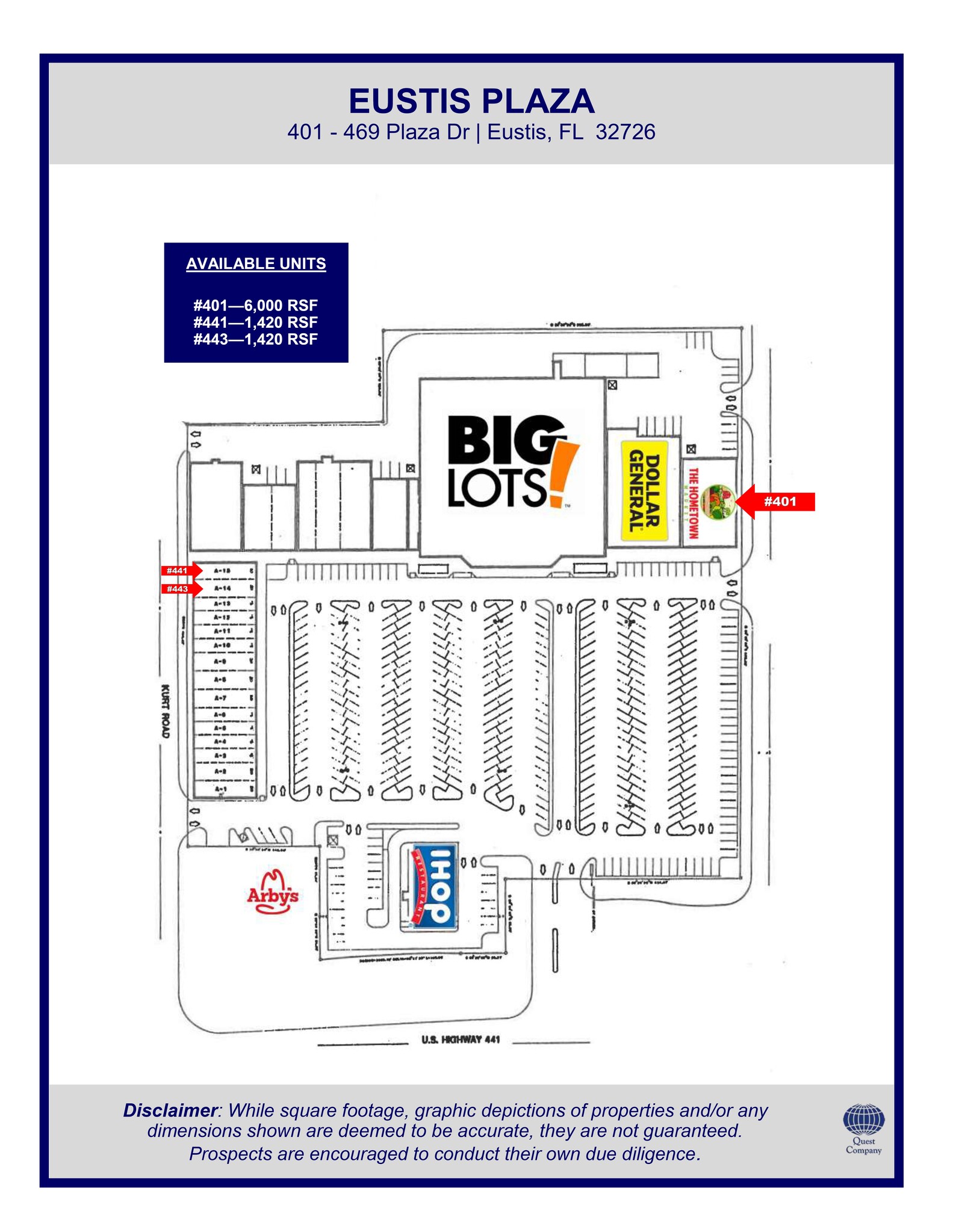 401-501 Plaza Dr, Eustis, FL à louer Plan de site- Image 1 de 11