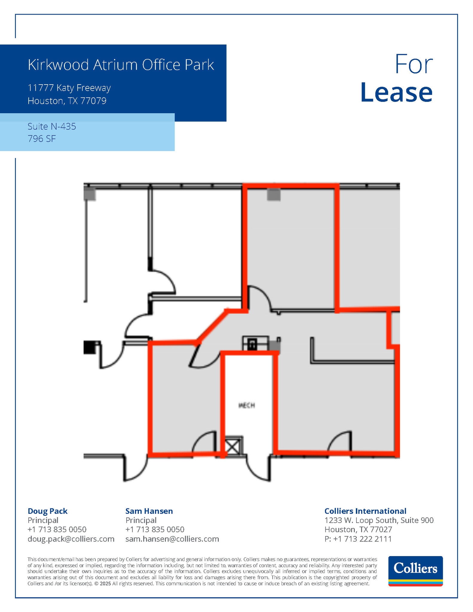 11777 Katy Fwy, Houston, TX à louer Plan d’étage- Image 1 de 1