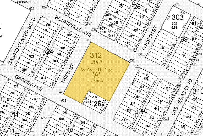 353 E Bonneville Ave, Las Vegas, NV à vendre - Plan cadastral - Image 2 de 90