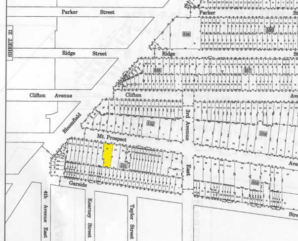 219 Mount Prospect Ave, Newark, NJ for sale - Plat Map - Image 1 of 1