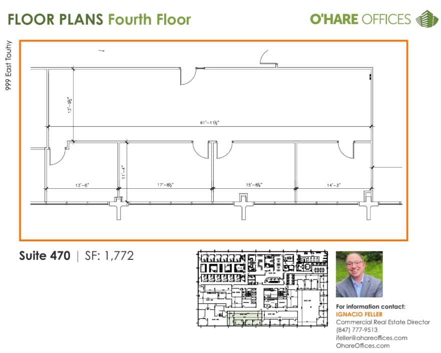 999 E Touhy Ave, Des Plaines, IL à louer Plan d’étage- Image 1 de 1
