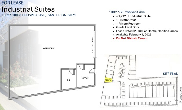 10027 Prospect Ave, Santee, CA for lease Floor Plan- Image 1 of 1