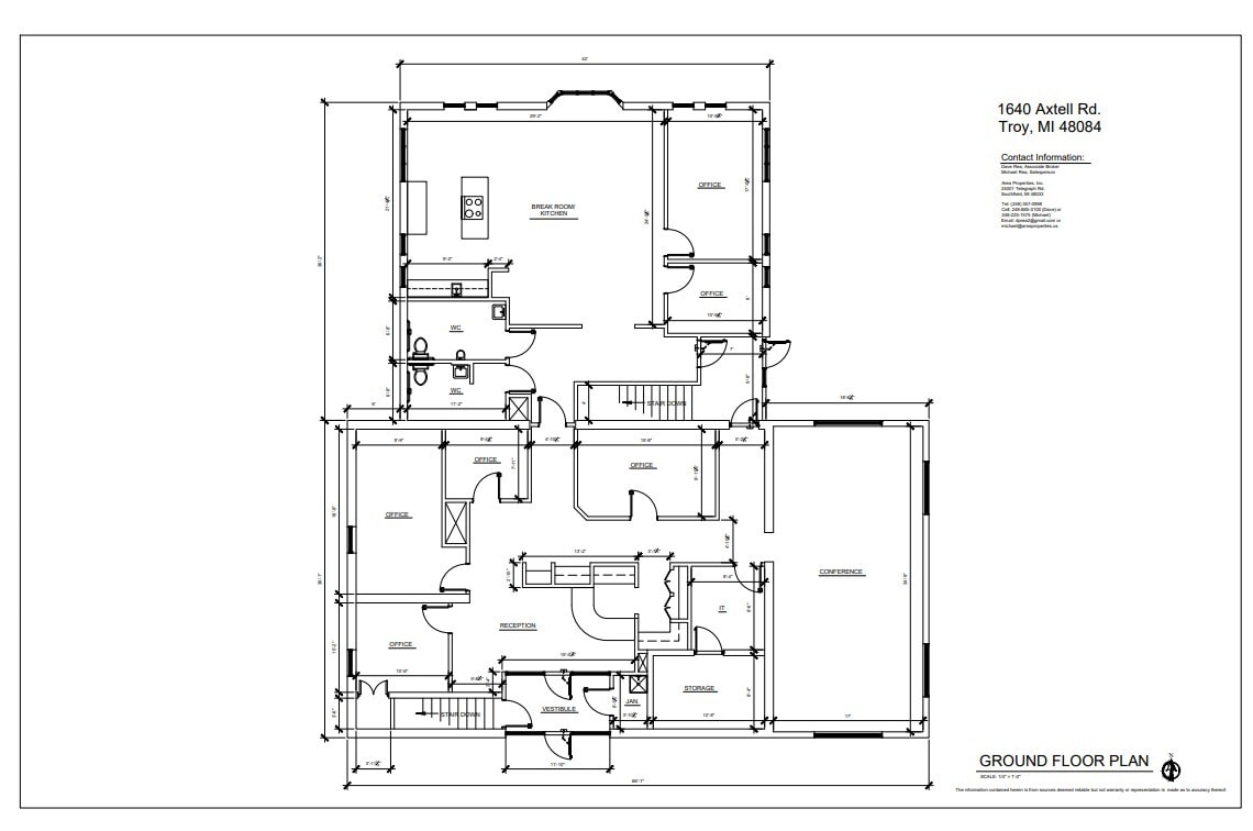 1640 Axtell Dr, Troy, MI for lease Floor Plan- Image 1 of 1