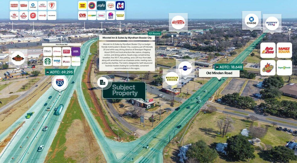 2115 Old Minden Rd, Bossier City, LA à vendre - Aérien - Image 2 de 3