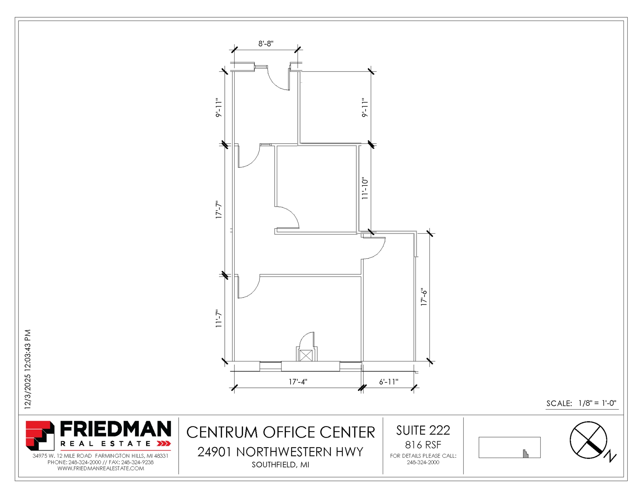 24901 Northwestern Hwy, Southfield, MI for lease Floor Plan- Image 1 of 1