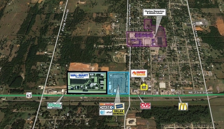 2426 N Hawkins, Choctaw, OK for lease - Aerial - Image 2 of 13