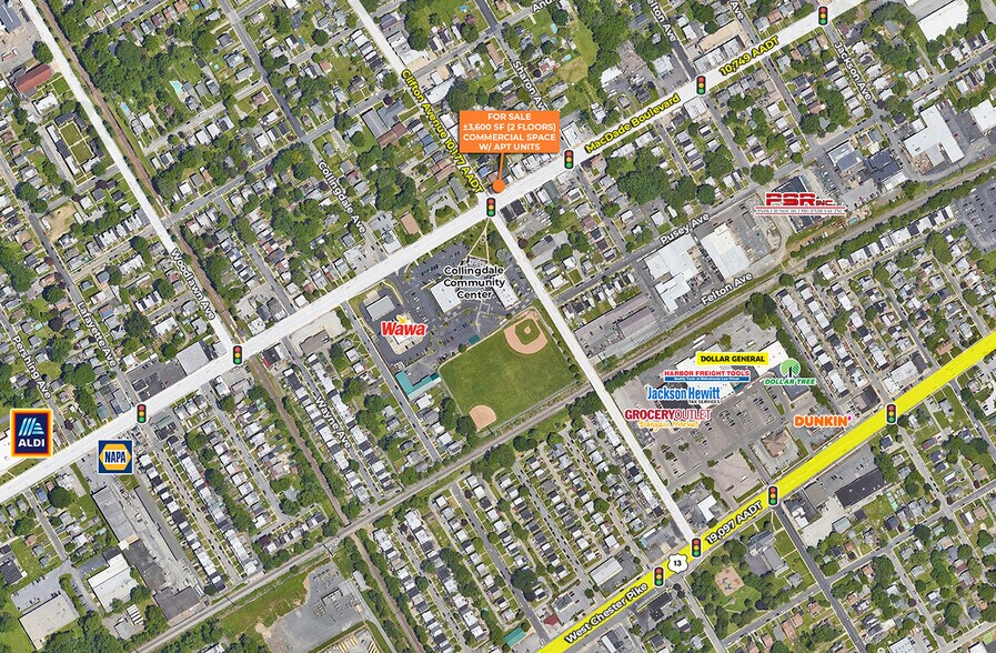 721-725 Macdade Blvd, Collingdale, PA à vendre - Aérien - Image 3 de 11