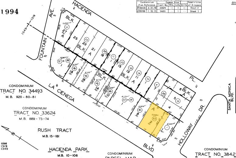 1106 N La Cienega Blvd, West Hollywood, CA for lease - Plat Map - Image 2 of 8