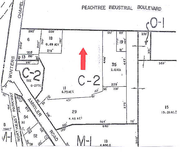 7094 Peachtree Industrial Blvd, Peachtree Corners, GA à louer - Plan cadastral - Image 3 de 23