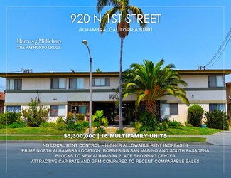 Plus de détails pour 920 N 1st, Alhambra, CA - Multi-résidentiel à vendre