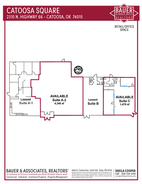 2310 N Highway 66, Catoosa, OK for lease - Floor Plan - Image 2 of 5