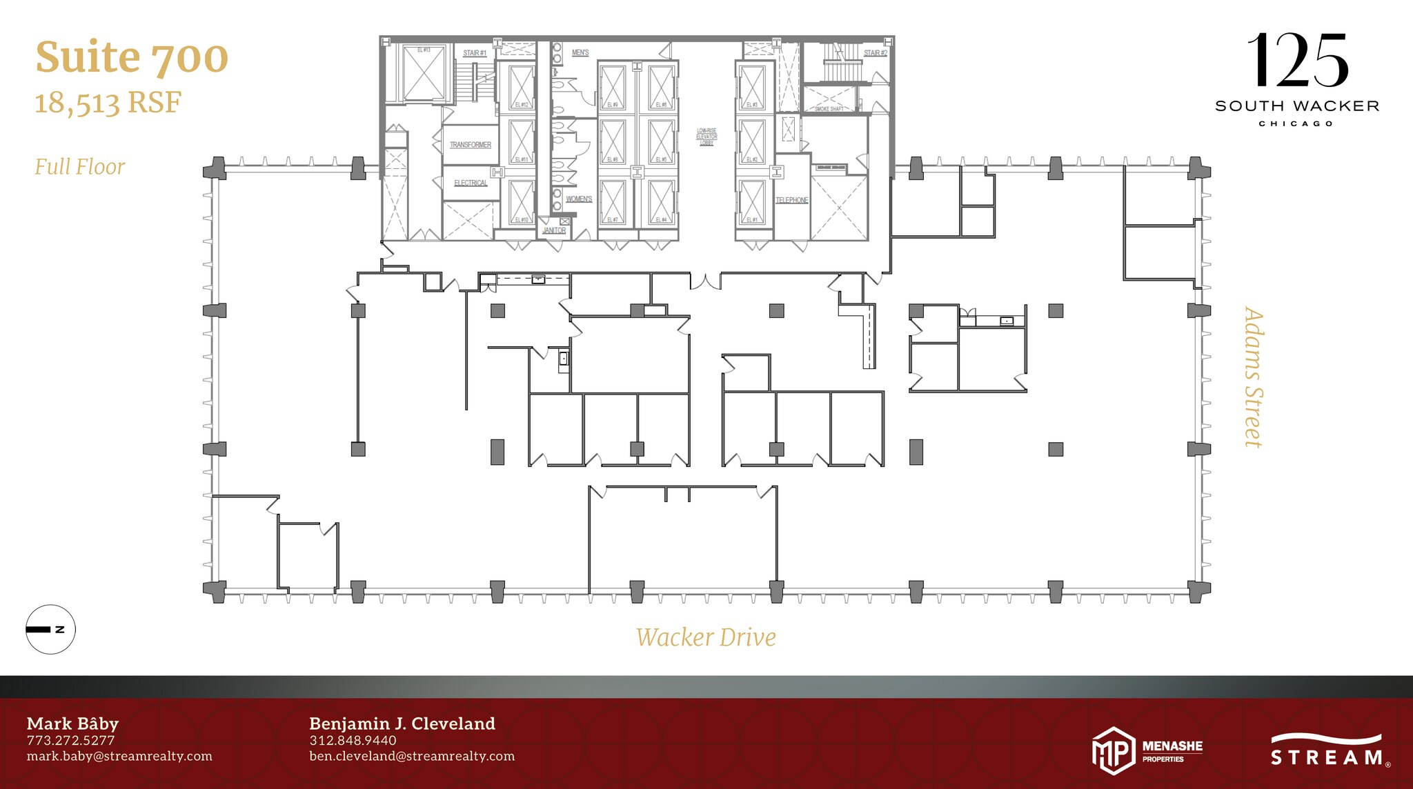 125 S Wacker Dr, Chicago, IL à louer Plan d’étage- Image 1 de 1