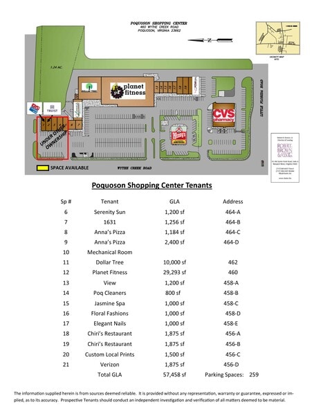 460 Wythe Creek Rd, Poquoson, VA à louer - Plan de site - Image 1 de 1