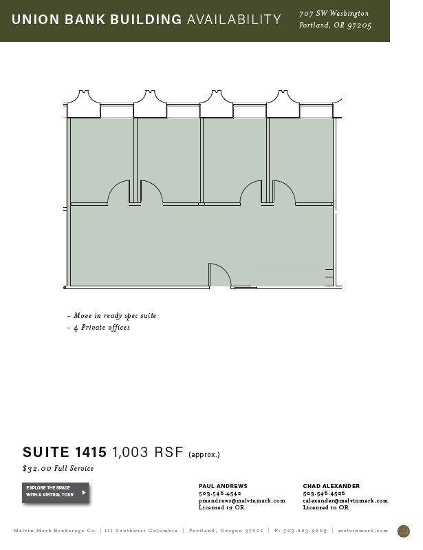 707 SW Washington St, Portland, OR for lease Floor Plan- Image 1 of 4