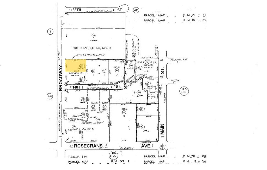 13920 S Broadway, Los Angeles, CA for lease - Plat Map - Image 3 of 4