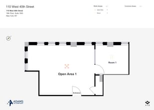 110 W 40th St, New York, NY à louer Plan d’étage- Image 2 de 5