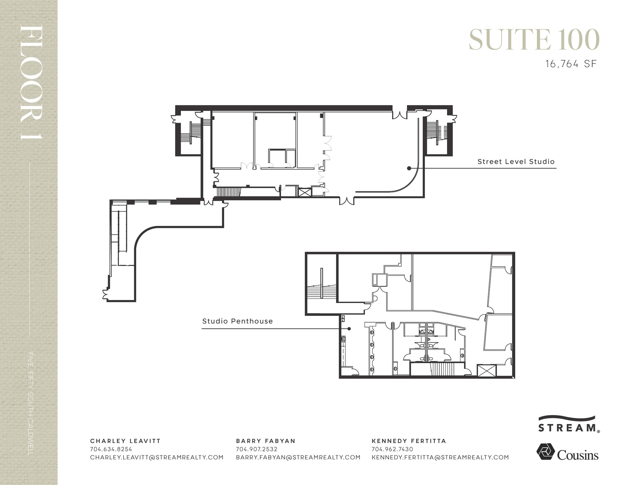 550 S Caldwell St, Charlotte, NC à louer Plan d’étage- Image 1 de 1