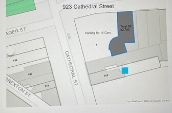 917 Cathedral St, Baltimore, MD - AERIAL  map view