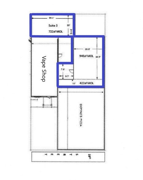 819 SW 19th St, Oklahoma City, OK à louer - Plan d’étage - Image 2 de 5