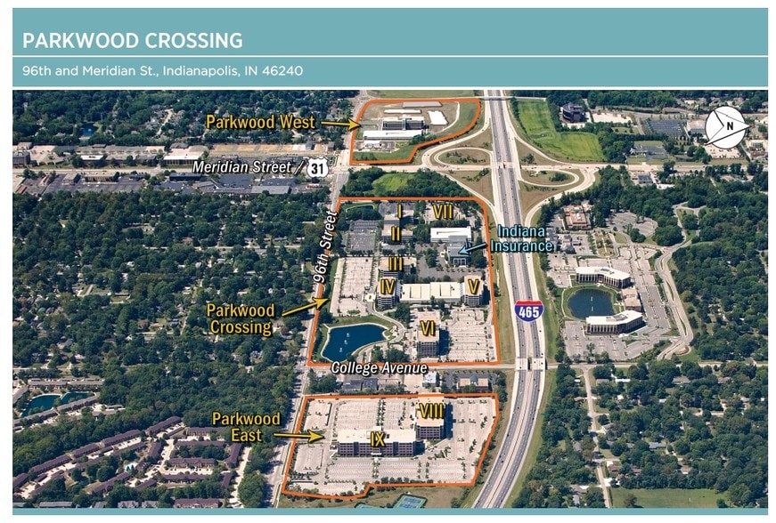 500 E 96th St, Indianapolis, IN for lease - Aerial - Image 3 of 4