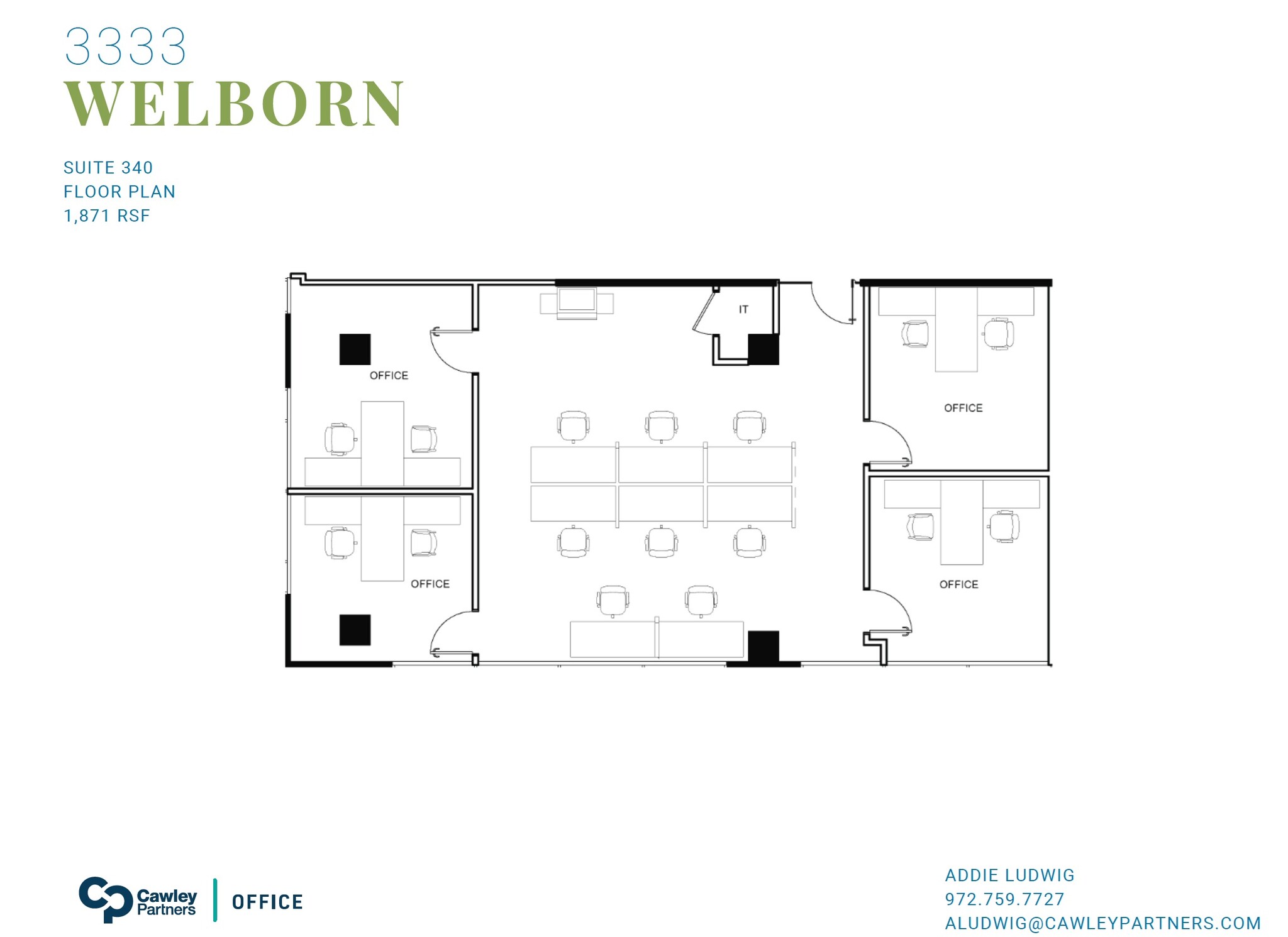 3333 Welborn St, Dallas, TX for lease Floor Plan- Image 1 of 4