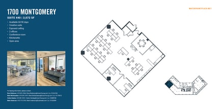 1700 Montgomery St, San Francisco, CA for lease Floor Plan- Image 1 of 4