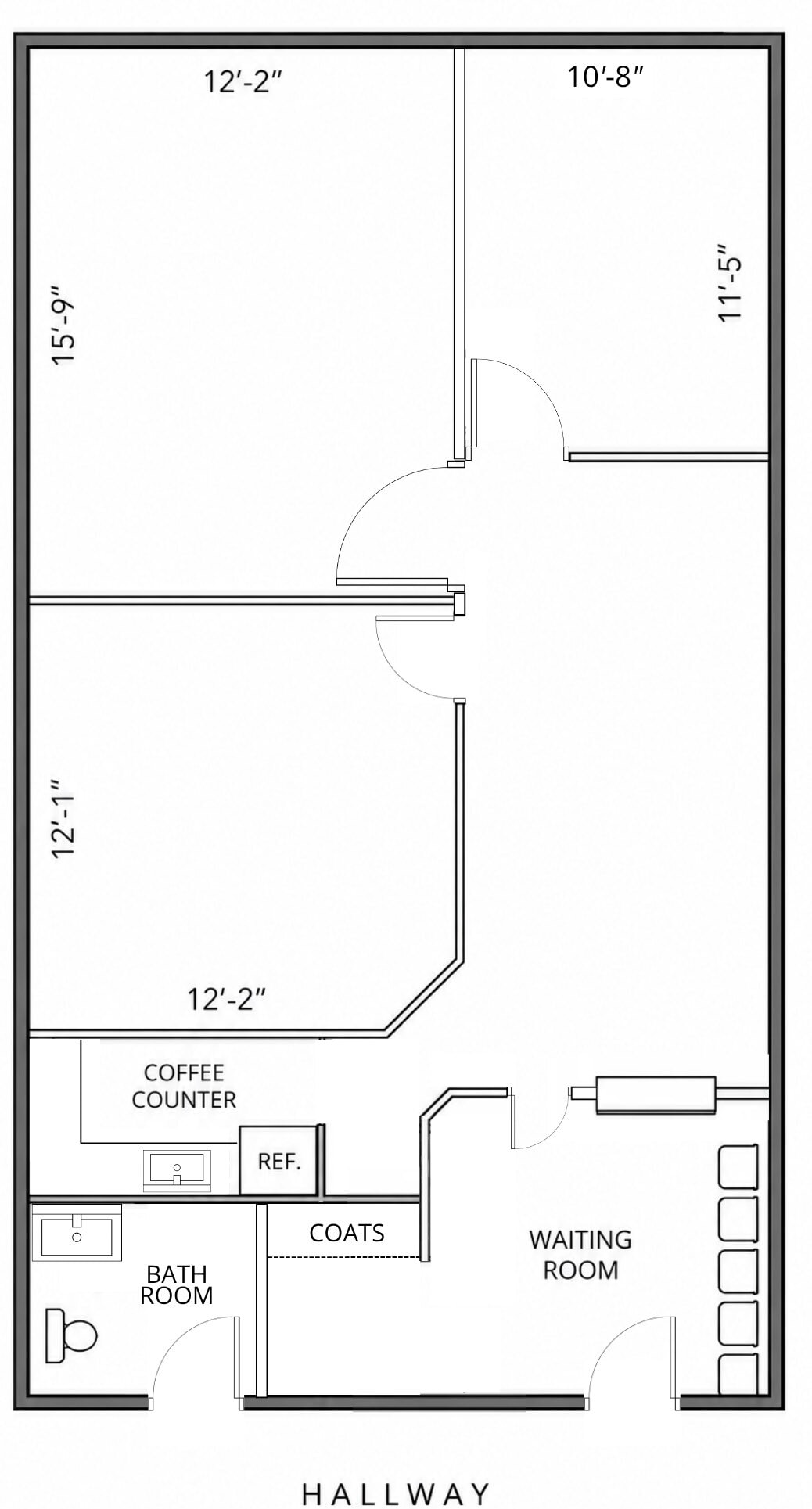290-300 S County Farm Rd, Wheaton, IL à louer Plan d’étage- Image 1 de 3
