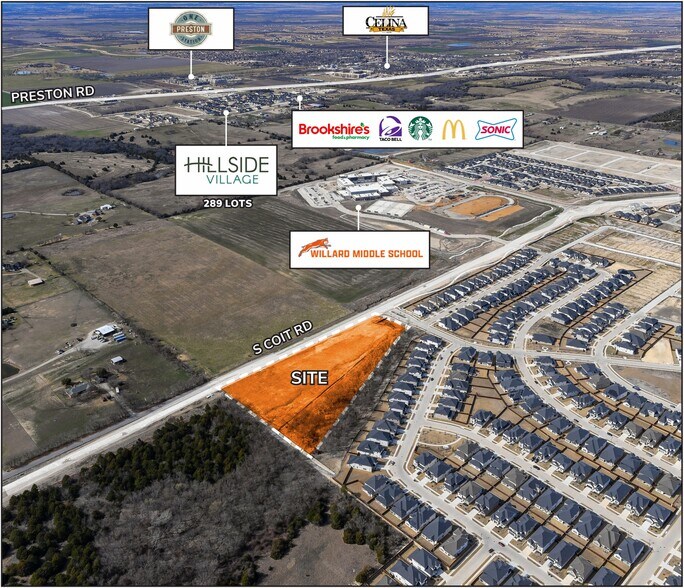 Coit Rd, Celina, TX à vendre - Aérien - Image 1 de 5