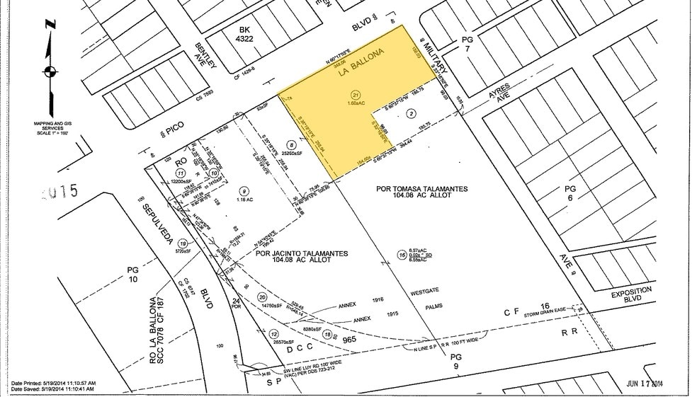 11040 W Pico Blvd, Los Angeles, CA for lease - Plat Map - Image 2 of 29
