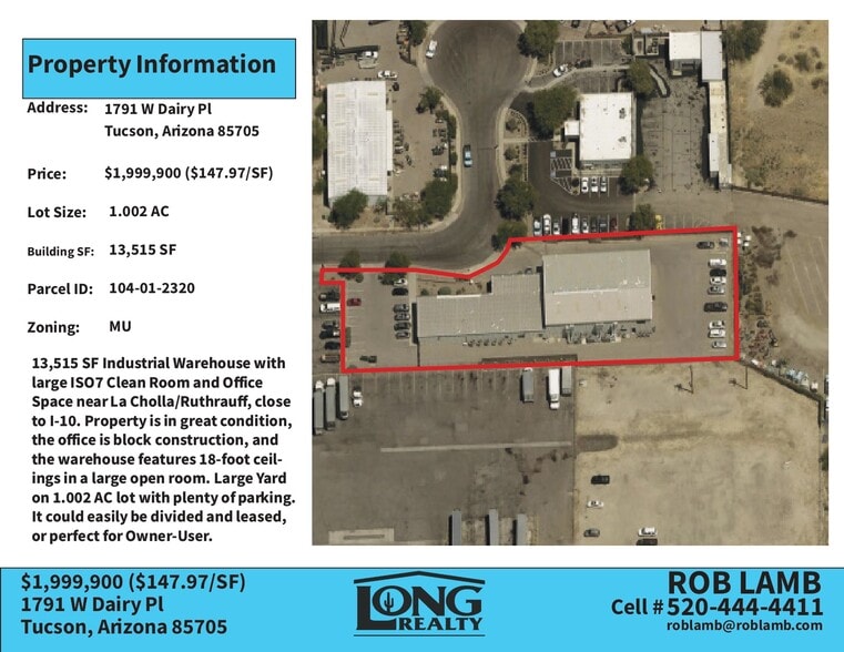 1791 W Dairy Pl, Tucson, AZ for sale - Building Photo - Image 2 of 7
