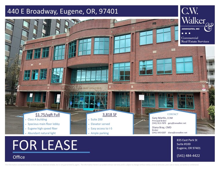 440 E Broadway Ave, Eugene, OR for lease - Building Photo - Image 1 of 17