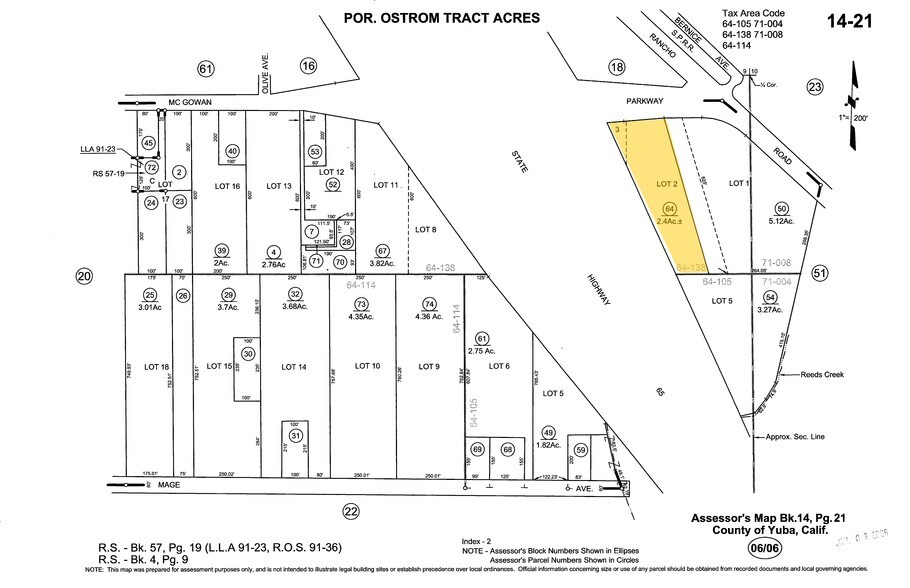 2484 McGowan Pky, Marysville, CA à vendre - Plan cadastral - Image 2 de 13