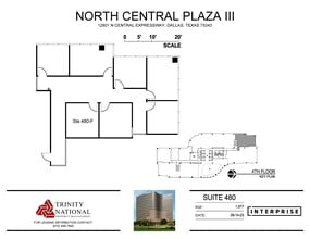 12801 N Central Expy, Dallas, TX à louer Plan d’étage- Image 1 de 2