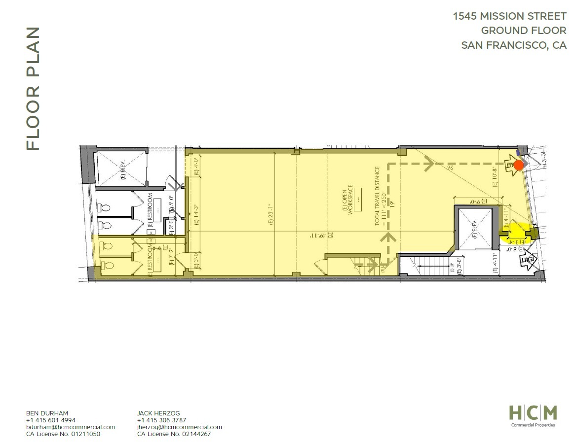 1543-1547 Mission St, San Francisco, CA à louer Plan d  tage- Image 1 de 1