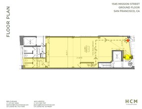 1543-1547 Mission St, San Francisco, CA à louer Plan d  tage- Image 1 de 1