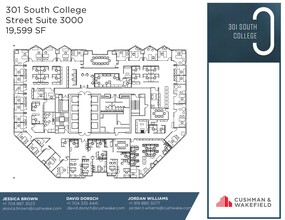 301 S College St, Charlotte, NC à louer Plan d’étage- Image 1 de 1