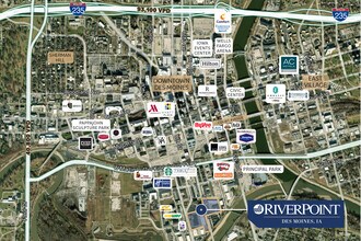 501 SW 7th St, Des Moines, IA - Aerial map view