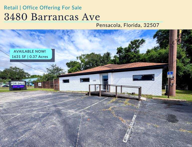 3480 Barrancas Ave, Pensacola, FL à vendre - Photo du bâtiment - Image 1 de 24