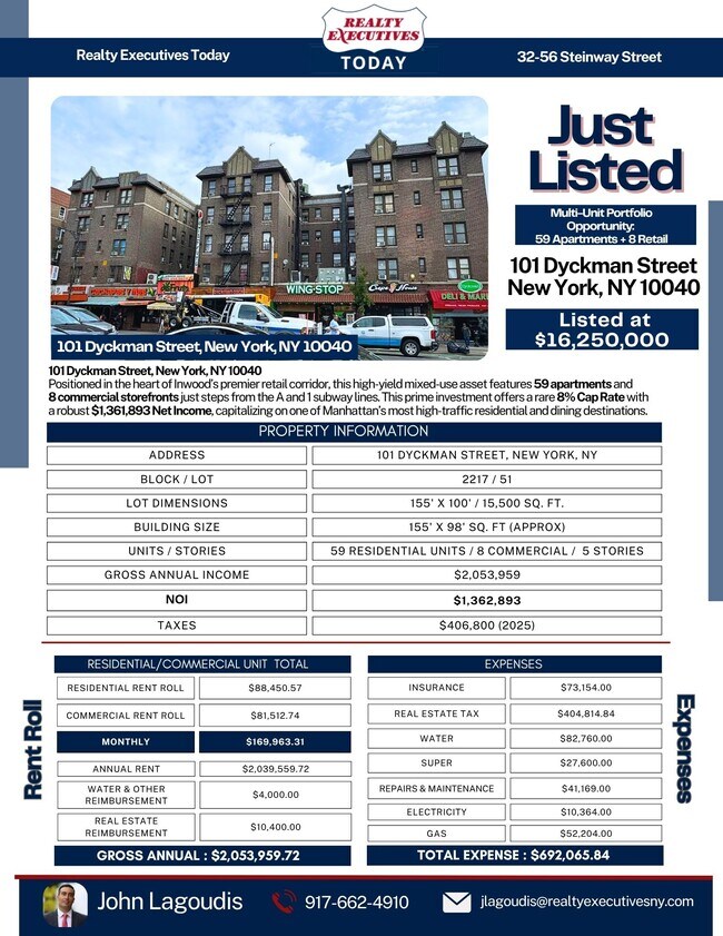 Plus de détails pour 101-111 Dyckman St, New York, NY - Multi-résidentiel à vendre