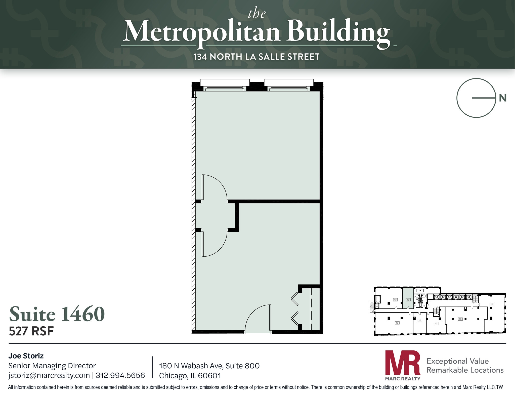 134 N LaSalle St, Chicago, IL à louer Plan d’étage- Image 1 de 1