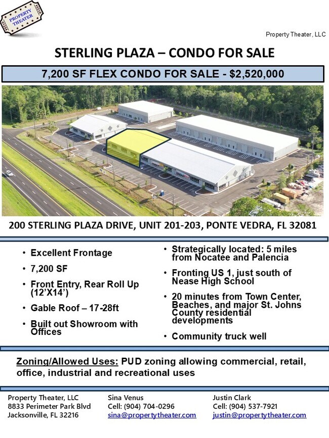 Plus de détails pour 200 Sterling Plaza Dr, Town Of Nocatee, FL - Flex à vendre