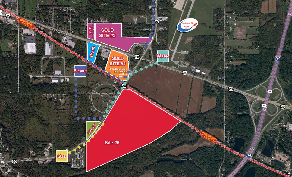 US 20 & US 35, Michigan City, IN à vendre - Photo du bâtiment - Image 1 de 4