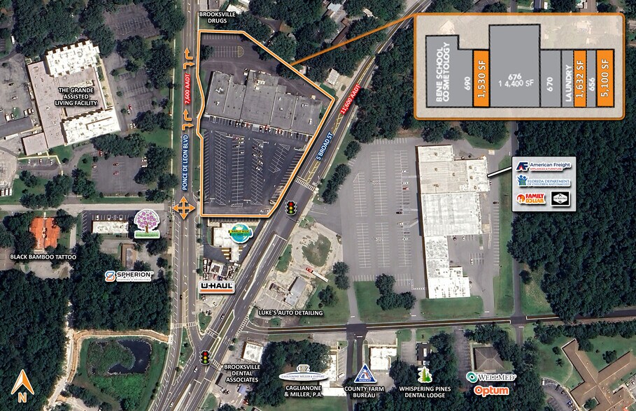 650-698 S Broad St, Brooksville, FL for lease - Aerial - Image 2 of 3