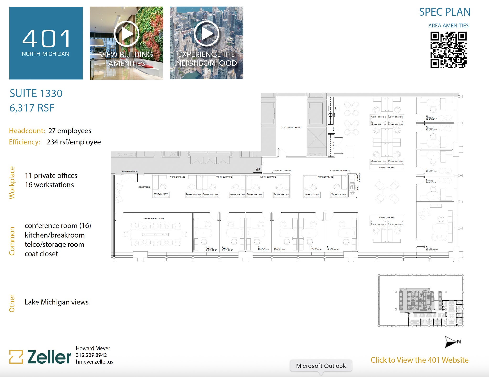 401 N Michigan Ave, Chicago, IL for lease Floor Plan- Image 1 of 2