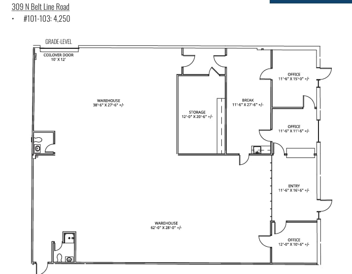 350 S Belt Line Rd, Irving, TX à louer Plan d’étage- Image 1 de 4