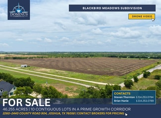 Plus de détails pour 2260-2440 County Road 904, Joshua, TX - Terrain à vendre