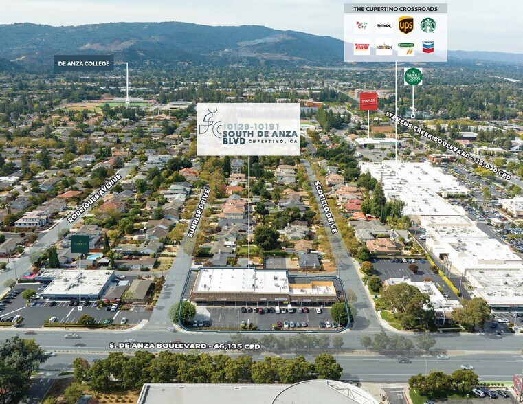 10129-10191 S De Anza Blvd, Cupertino, CA à vendre - Photo du bâtiment - Image 2 de 5